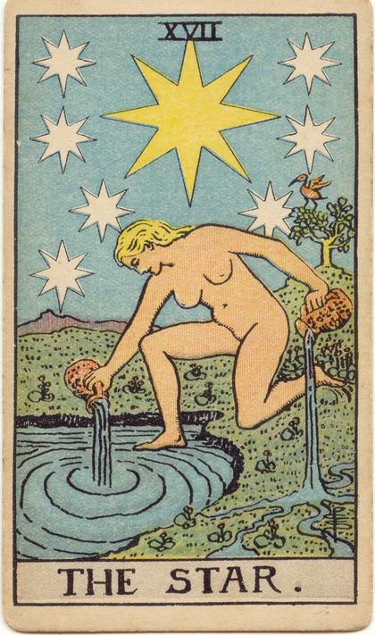 The Star — Rider–Waite tarot card, 1909